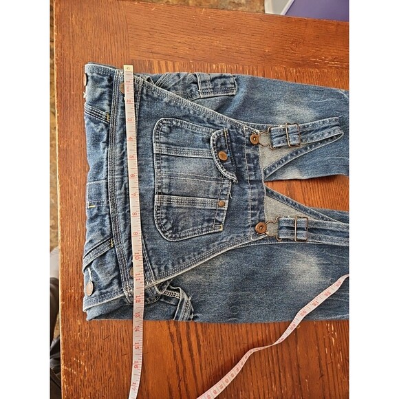 Genuine Kids Osh Kosh Overalls Size 4T 24" Waist Blue Denim Jean Overalls (A286) - Picture 7 of 8